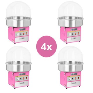 4x Professionele Horeca Suikerspinmachine | Incl. Spatscherm Cover | Ø